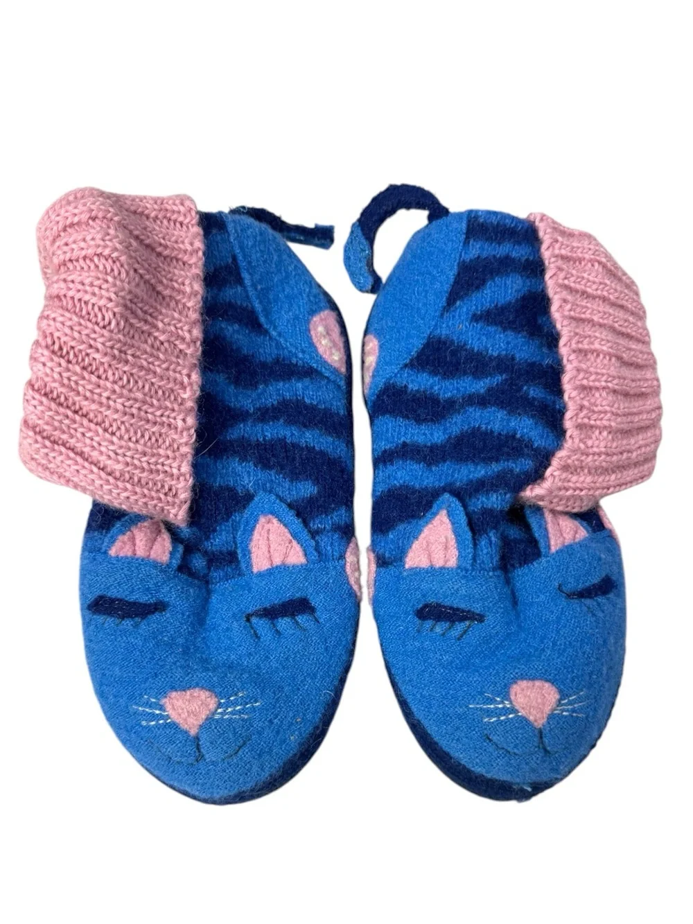 Garnet Hill Kids Cat Boiled Wool Slippers by Haflinger sz 2